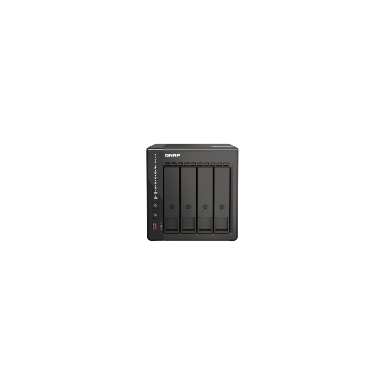 QNAP TS-453E-8G NAS Server - 4-Bay Tower, Intel Celeron J6412 2.0–2.6GHz, 8GB RAM, Dual 2.5GbE, 2x M.2, HDMI (Black)