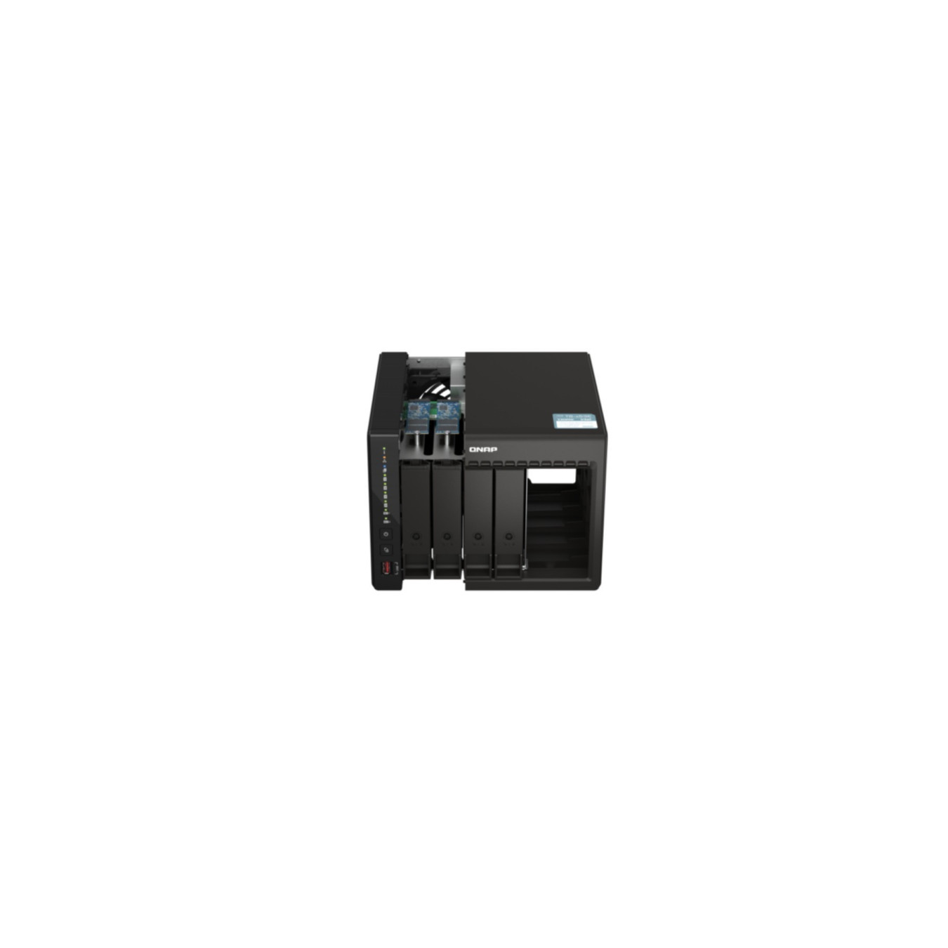 QNAP TS-453E-8G NAS Server - 4-Bay Tower, Intel Celeron J6412 2.0–2.6GHz, 8GB RAM, Dual 2.5GbE, 2x M.2, HDMI (Black)