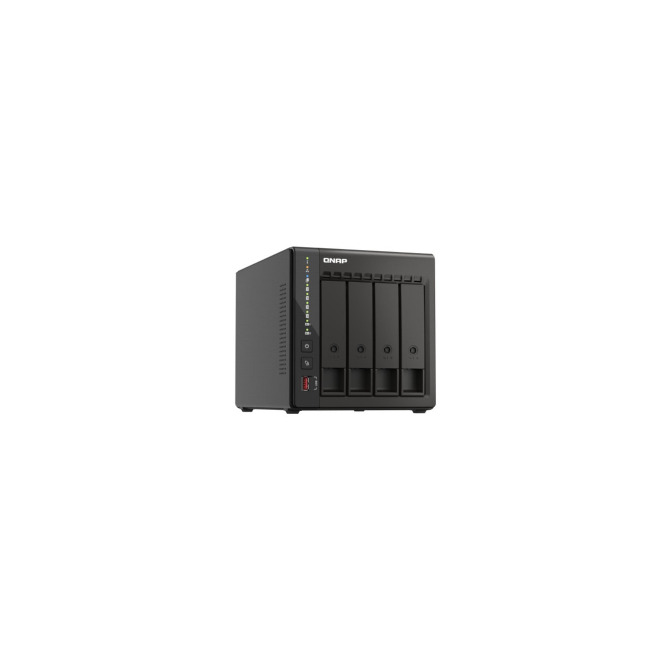 QNAP TS-453E-8G NAS Server - 4-Bay Tower, Intel Celeron J6412 2.0–2.6GHz, 8GB RAM, Dual 2.5GbE, 2x M.2, HDMI (Black)