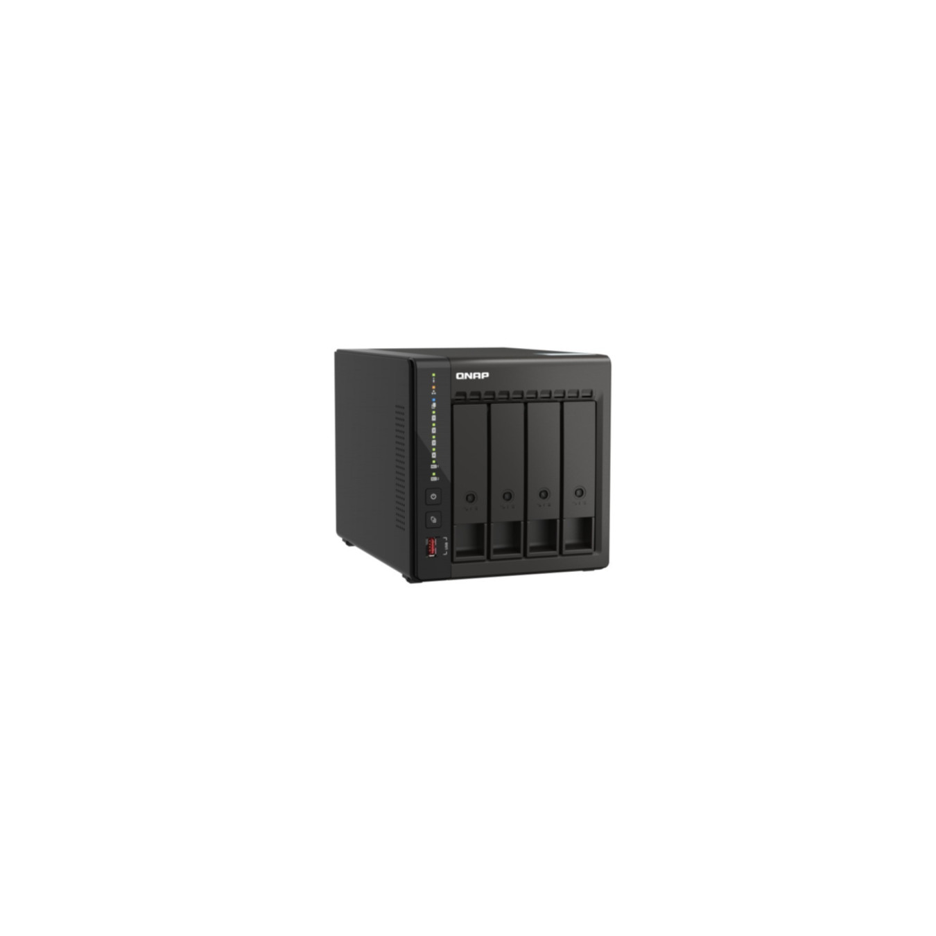 QNAP TS-453E-8G NAS Server - 4-Bay Tower, Intel Celeron J6412 2.0–2.6GHz, 8GB RAM, Dual 2.5GbE, 2x M.2, HDMI (Black)