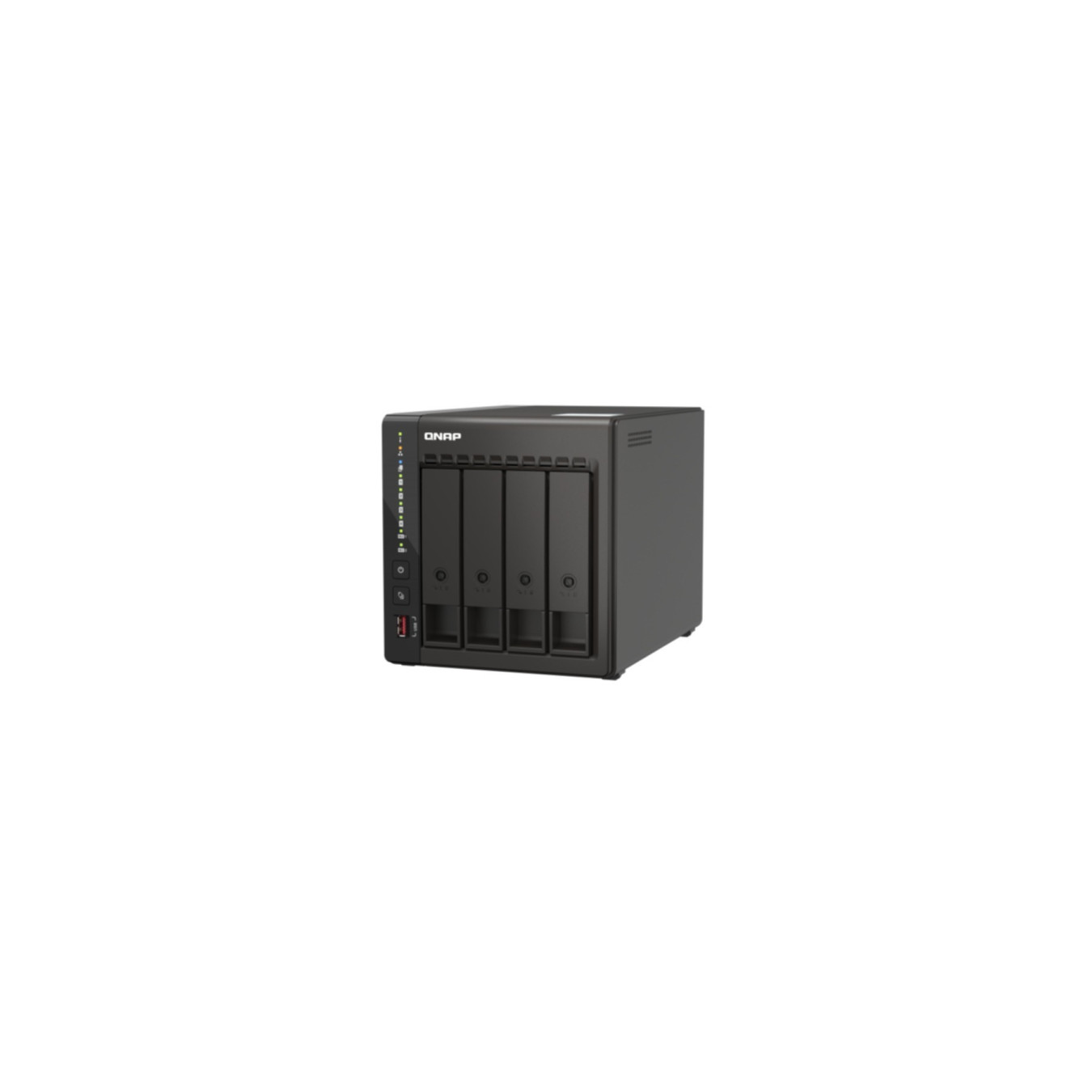 QNAP TS-453E-8G NAS Server - 4-Bay Tower, Intel Celeron J6412 2.0–2.6GHz, 8GB RAM, Dual 2.5GbE, 2x M.2, HDMI (Black)