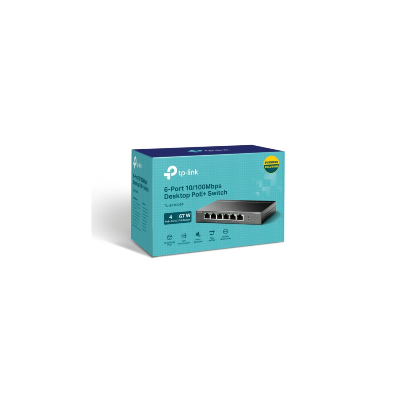 TP-Link TL-SF1006P - 6-Port 10/100 Fast Ethernet Unmanaged PoE Switch, 4x PoE+ Ports, Black — Buy in Cyprus with Fast Delivery