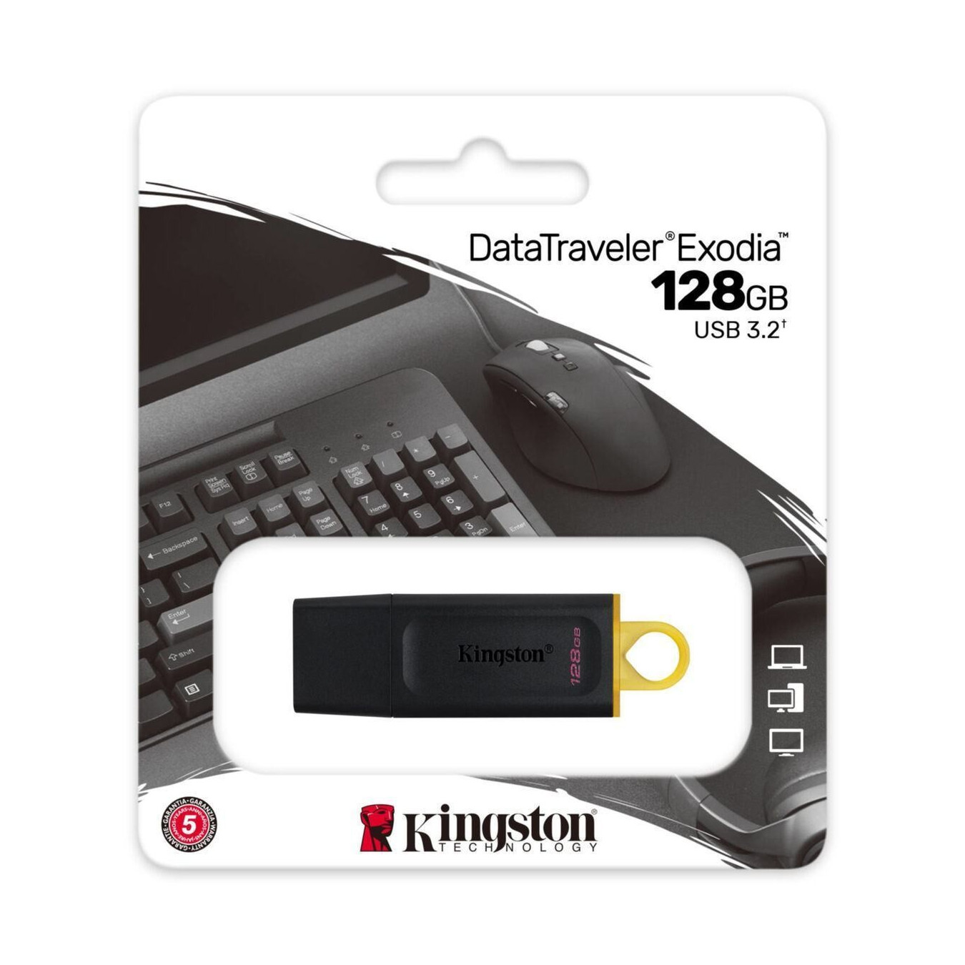 Kingston DataTraveler Exodia DTX - 128GB USB 3.2 Gen 1 Flash Drive - Black/Yellow — Buy in Cyprus with Fast Delivery