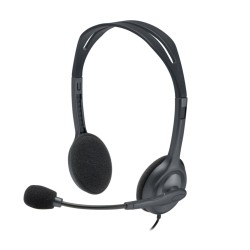 Buy Logitech H111 - 981-000593 - Wired On-Ear Headset, Grey, 3.5mm Jack, Boom Mi... in Cyprus, Nicosia, Limassol, Larnaka, Pafos