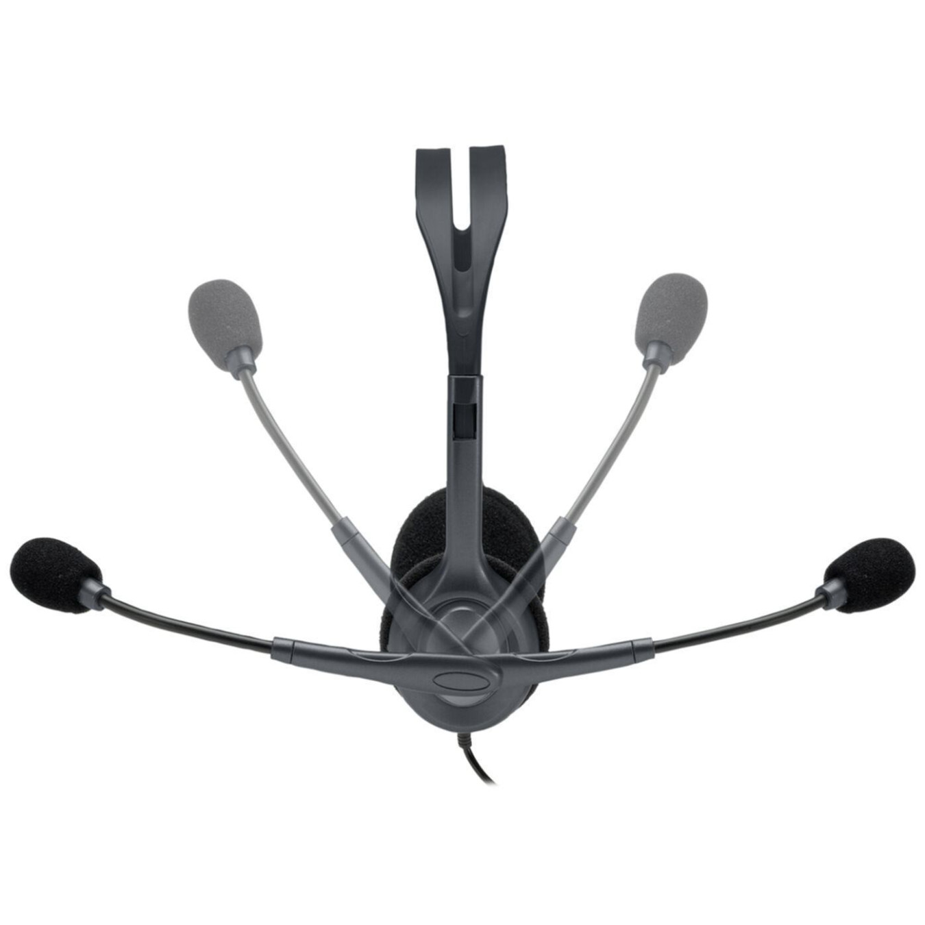 Logitech H111 Wired On-Ear Headset – Grey 3.5mm Boom Mic | Armenius Store