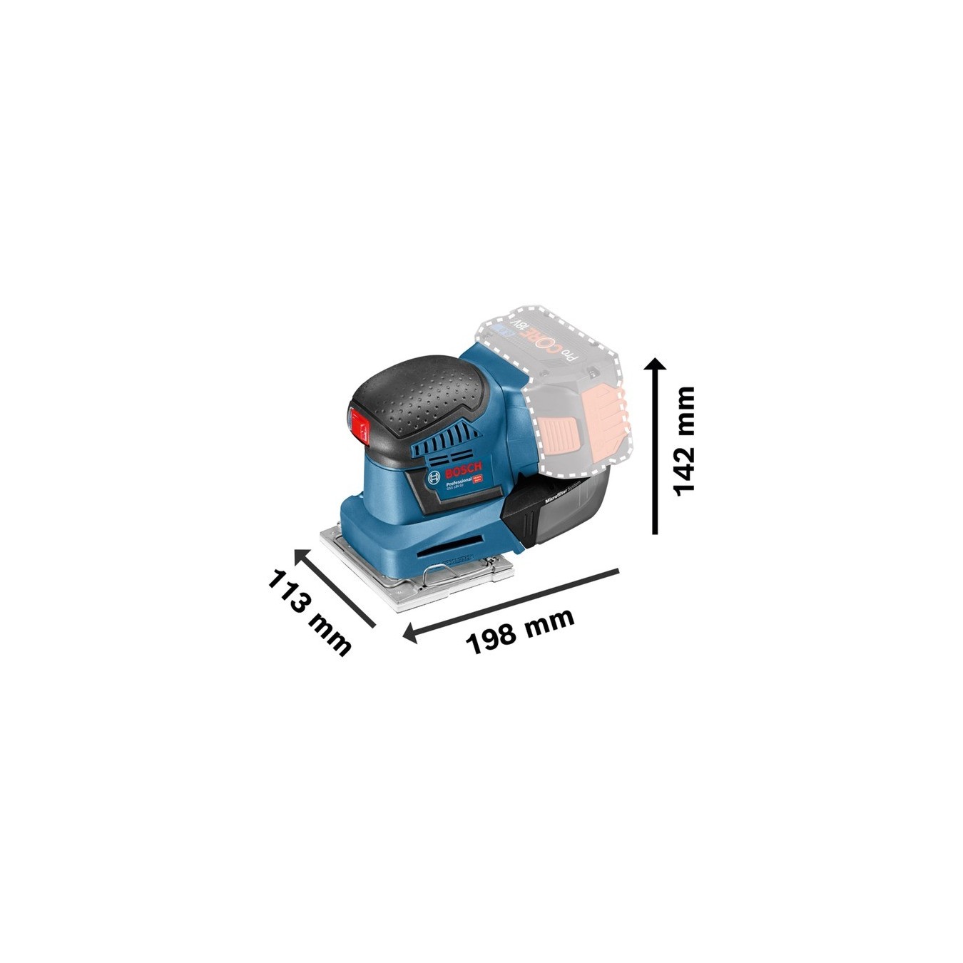 Cordless orbital sander - GSS 18V-10 - Professional — Buy in Cyprus with Fast Delivery