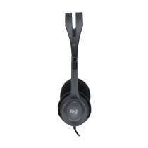 Logitech H111 Wired On-Ear Headset – Grey 3.5mm Boom Mic | Armenius Store