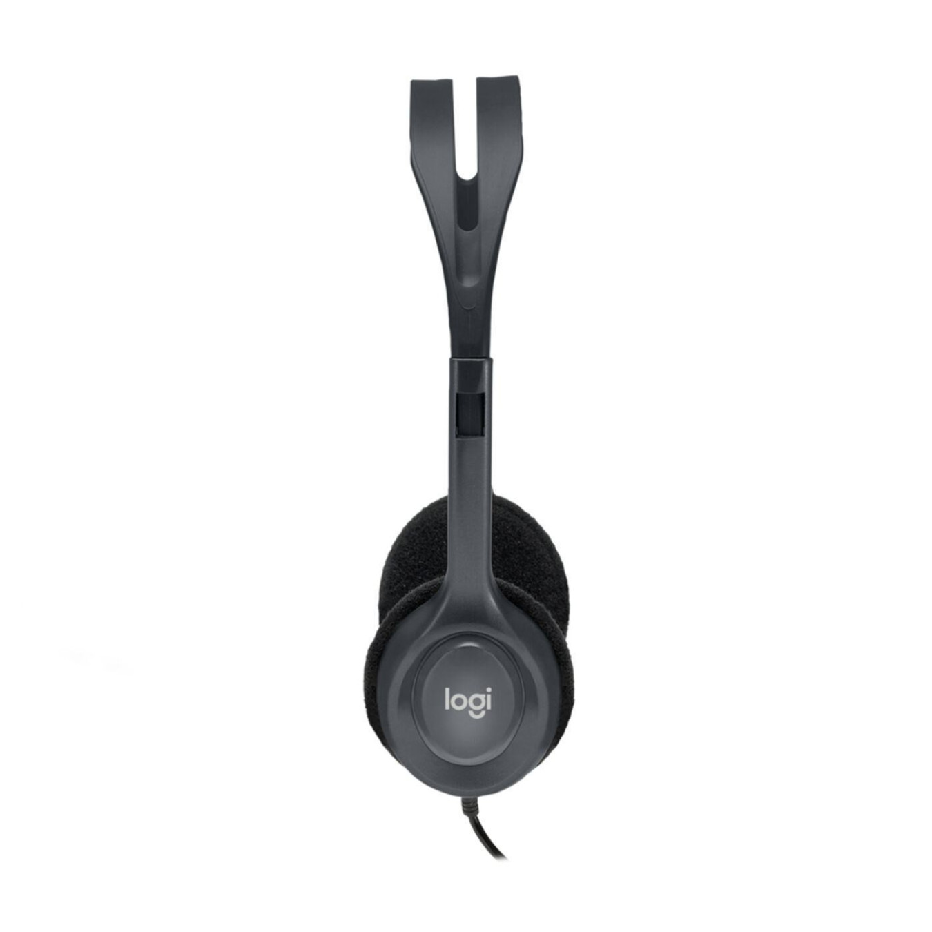 Logitech H111 Wired On-Ear Headset – Grey 3.5mm Boom Mic | Armenius Store