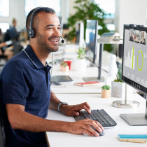 Logitech H111 Wired On-Ear Headset – Grey 3.5mm Boom Mic | Armenius Store