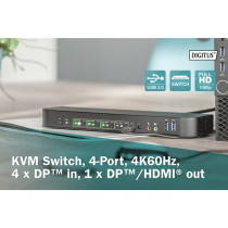 KVM Switch - DisplayPort 4 Port — Buy in Cyprus with Fast Delivery