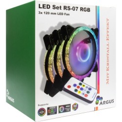 Inter-Tech Argus RS-07 RGB 120mm 3-Fan Set 900-1200 RPM (Boxed) — Buy in Cyprus with Fast Delivery