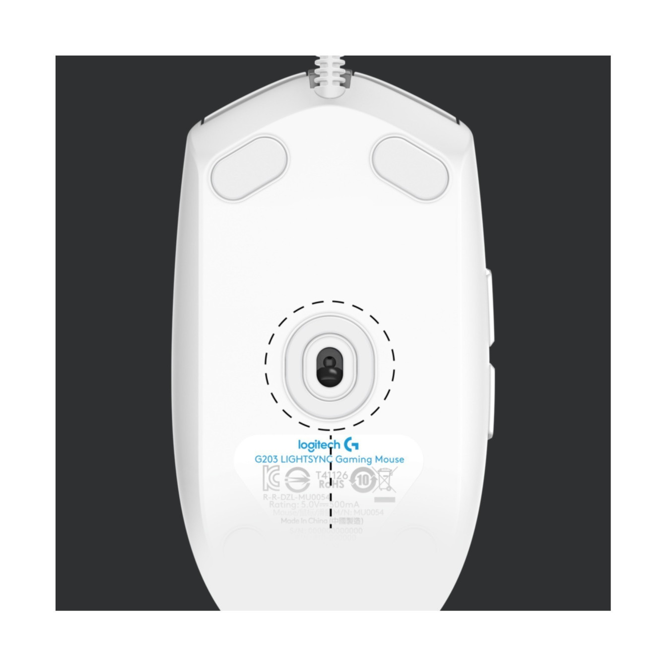 Logitech G203 Gaming Mouse - 910-005797 - Wired USB-A, White, 8000 DPI, RGB, 6 Buttons — Buy in Cyprus with Fast Delivery