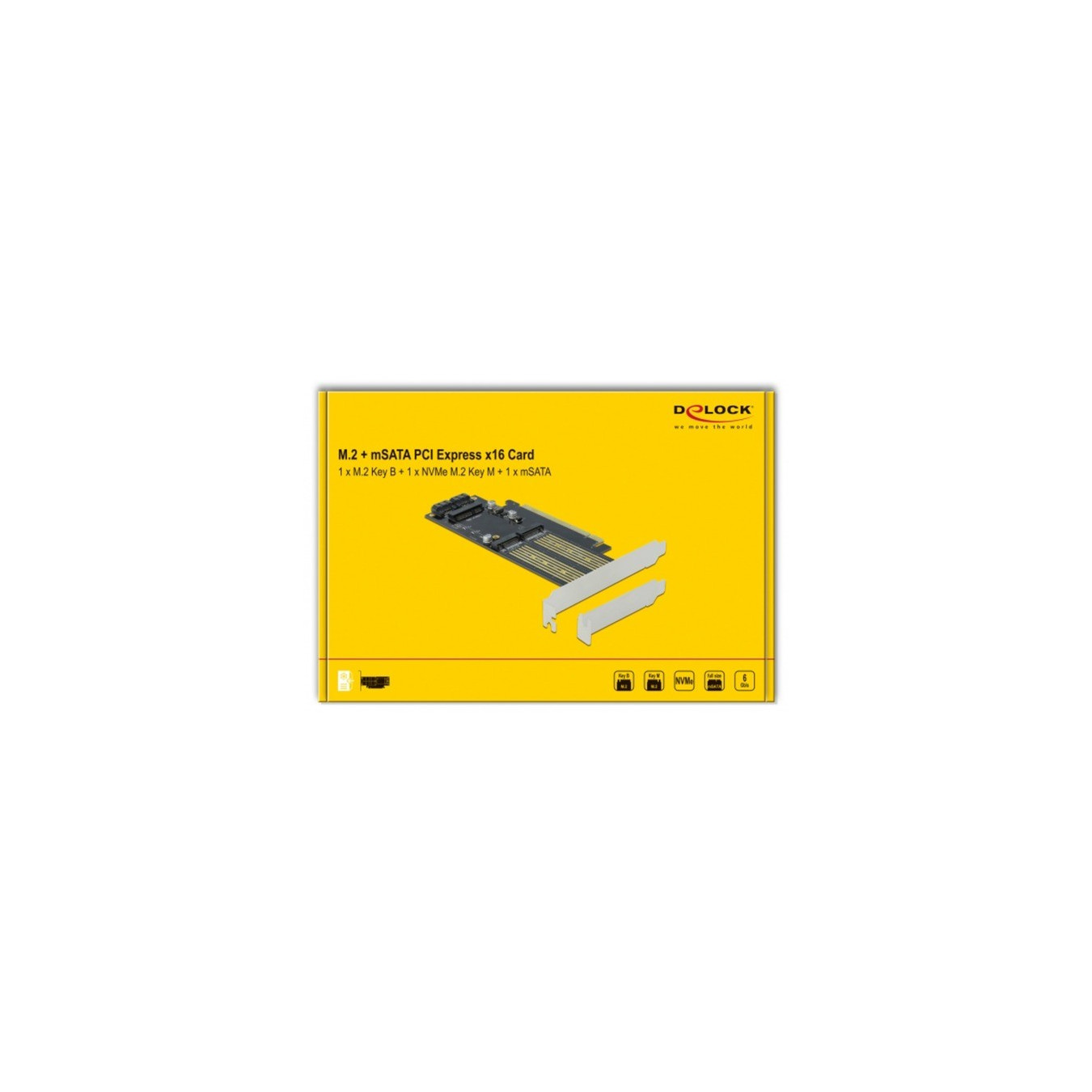 PCIe x16 Card - 1 x M.2 Key B + 1 x NVMe M.2 Key M + 1 x mSATA, Interface Card — Buy in Cyprus with Fast Delivery