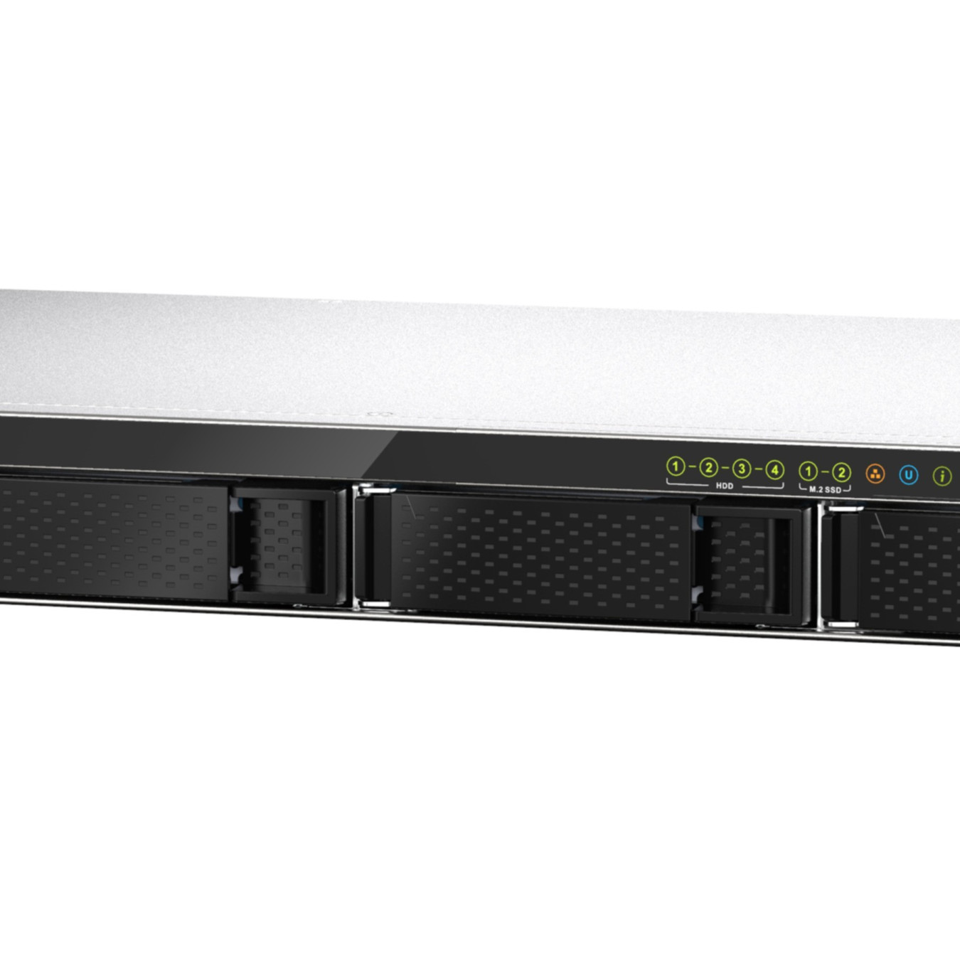 QNAP TS-435XeU-4G - Short-Depth 4-Bay Rackmount NAS, 4GB RAM, 10GbE SFP+ & 2.5GbE, NVMe Cache