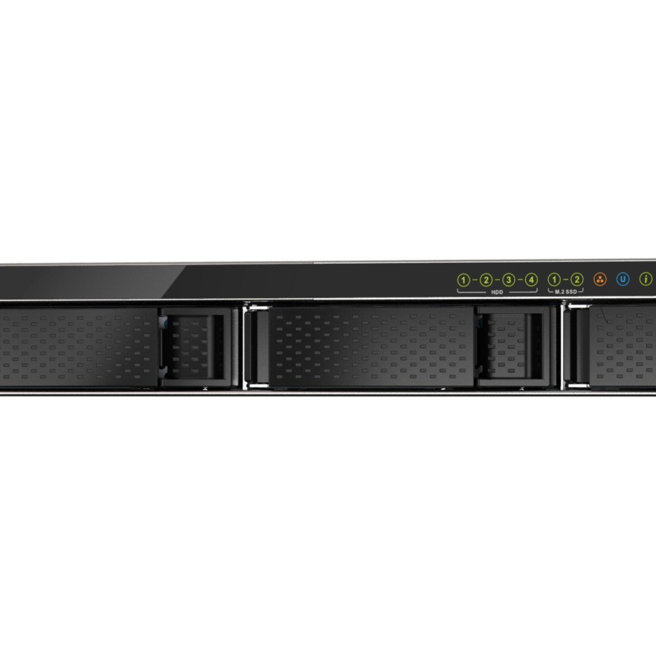QNAP TS-435XeU-4G - Short-Depth 4-Bay Rackmount NAS, 4GB RAM, 10GbE SFP+ & 2.5GbE, NVMe Cache