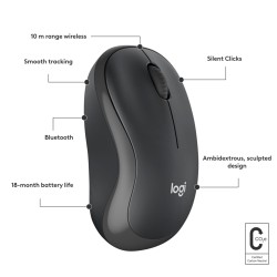 Logitech M240 Bluetooth Silent Mouse - 910-007119 Graphite Ambidextrous (Boxed) — Buy in Cyprus with Fast Delivery