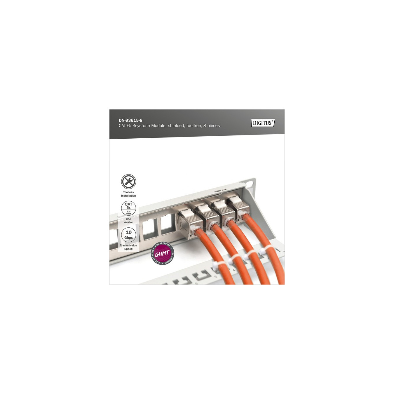 CAT 6A Keystone module shielded tool-free 8 pieces - keystone module — Buy in Cyprus with Fast Delivery