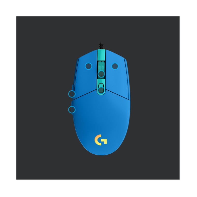 Buy Logitech G203 Gaming Mouse - 910-005798 - Wired Blue, 8000 DPI, RGB, 6 Progr... in Cyprus, Nicosia, Limassol, Larnaka, Pafos