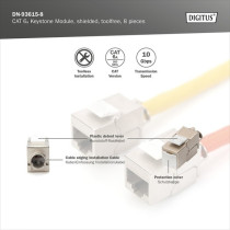 CAT 6A Keystone module shielded tool-free 8 pieces - keystone module — Buy in Cyprus with Fast Delivery