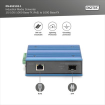 10 100 1000 Base-TX to 1000 Base-FX Industrial Media Converter - 10 100 1000 Base-TX to 1000 Base-FX