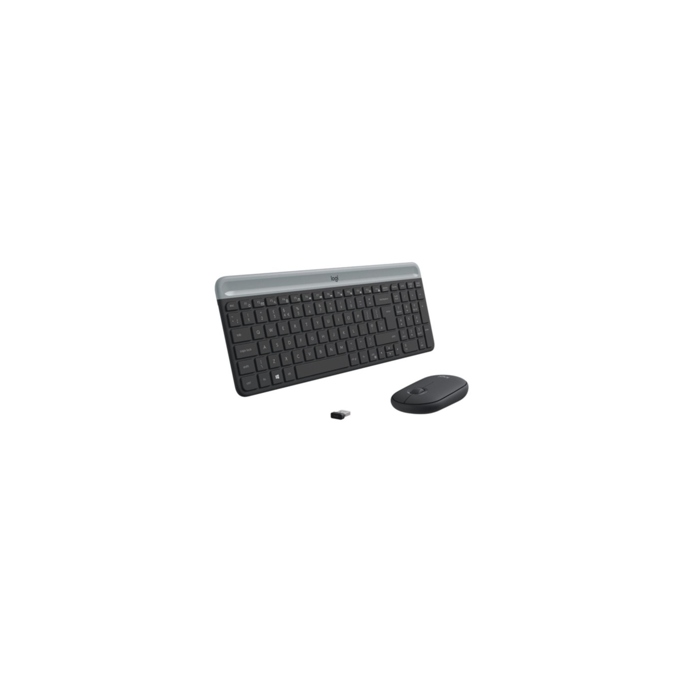 Logitech MK470 Slim Wireless Keyboard & Mouse Combo - 920-009204 - Graphite, US International (QWERTY), 2.4 GHz