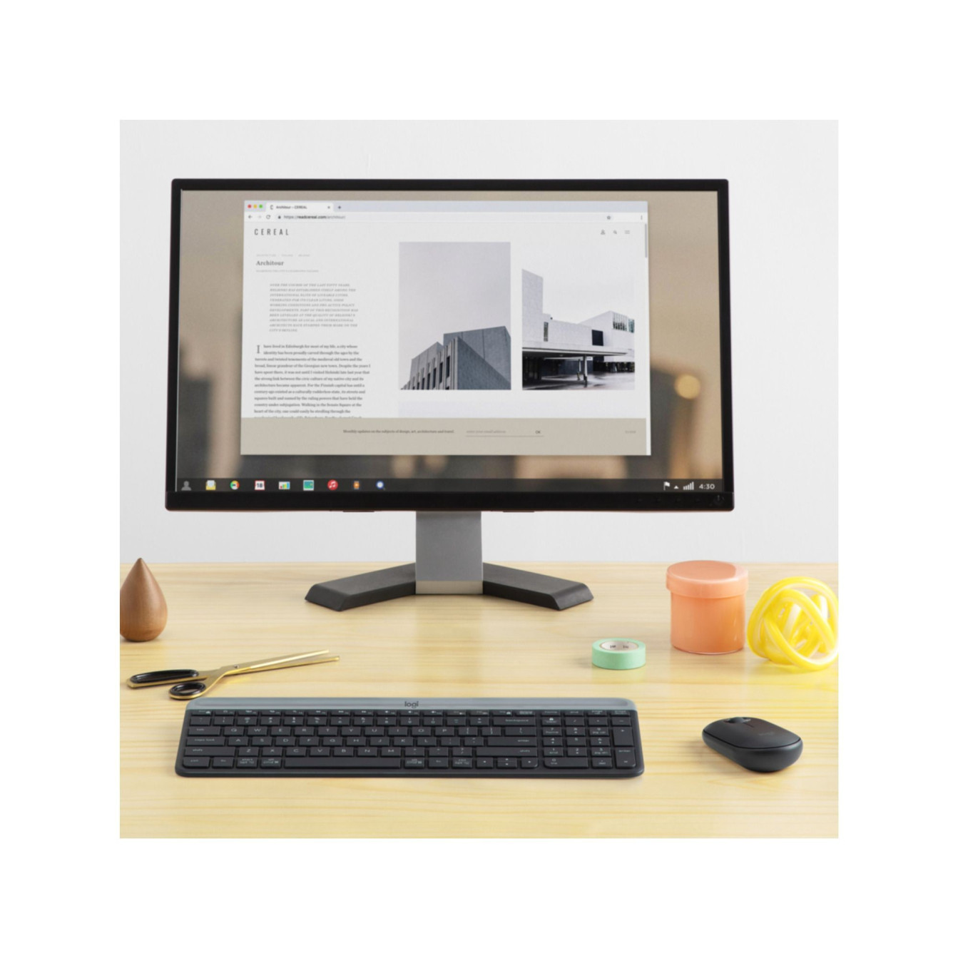 Logitech MK470 Slim Wireless Keyboard & Mouse Combo - 920-009204 - Graphite, US International (QWERTY), 2.4 GHz