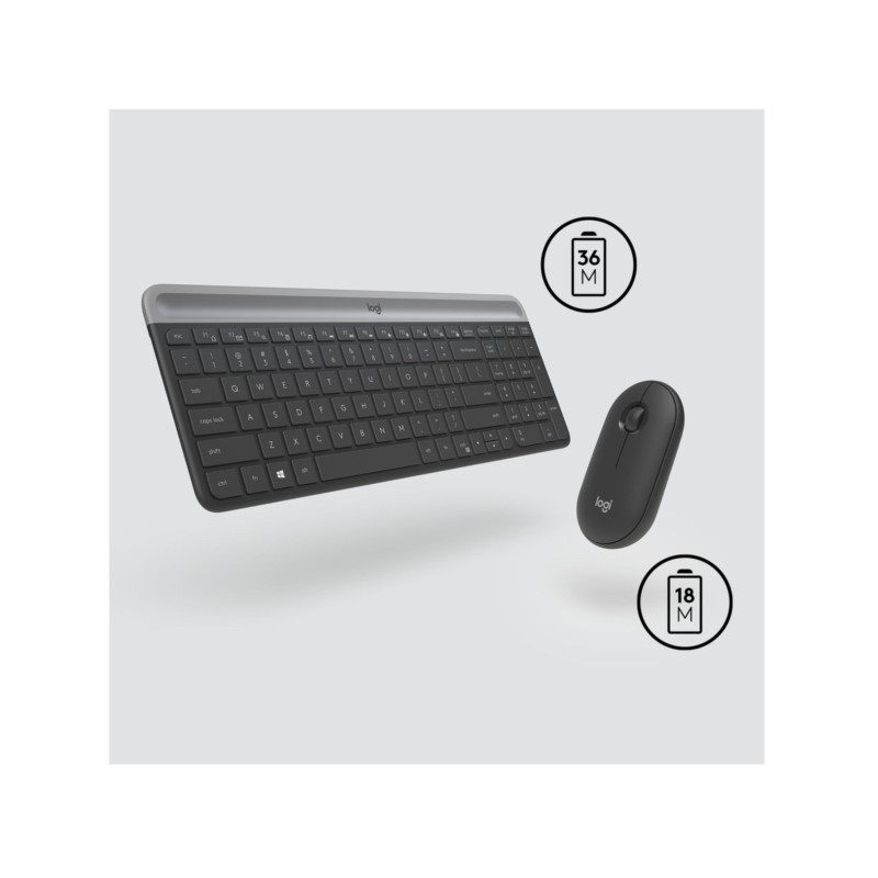 Buy Logitech MK470 Slim Wireless Keyboard & Mouse Combo - 920-009204 - Graphite,... in Cyprus, Nicosia, Limassol, Larnaka, Pafos