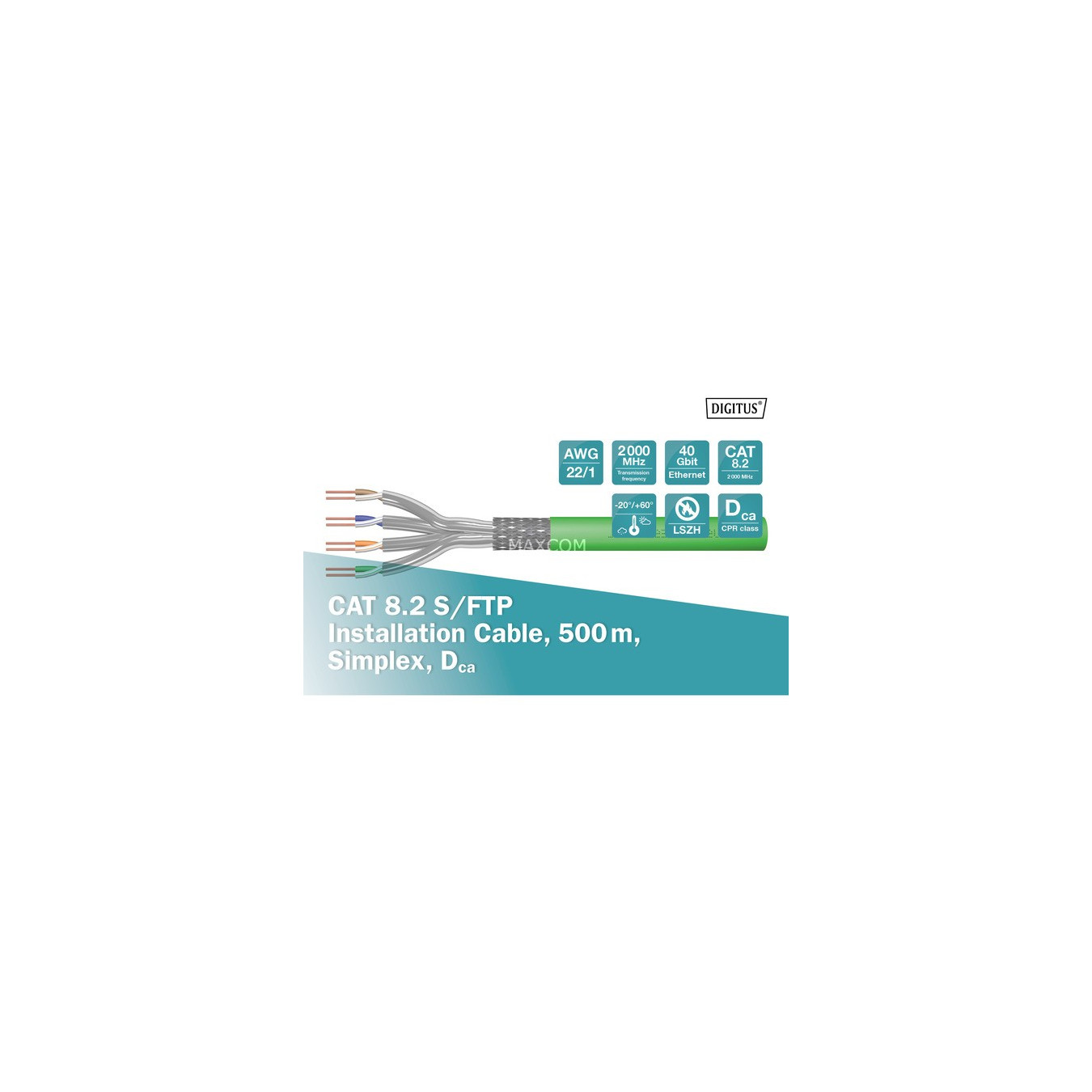 Professional Cat.8.2 S FTP Simplex cable, Dca — Buy in Cyprus with Fast Delivery