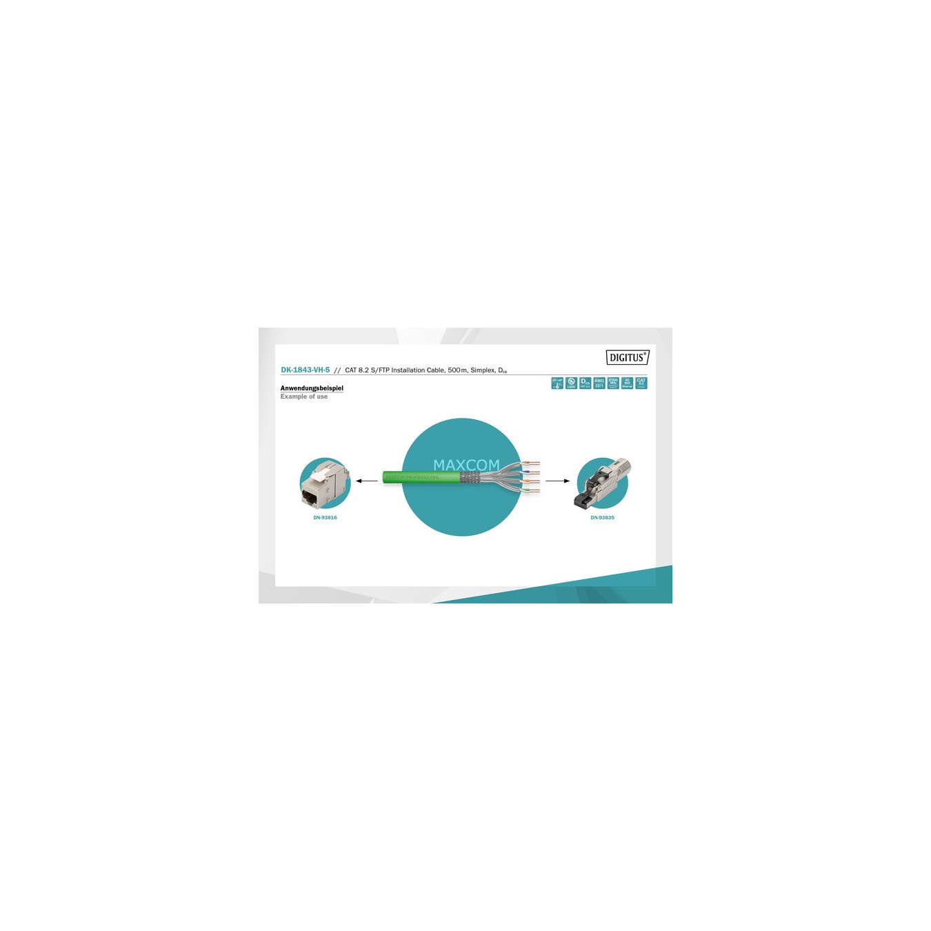 Professional Cat.8.2 S FTP Simplex cable, Dca — Buy in Cyprus with Fast Delivery