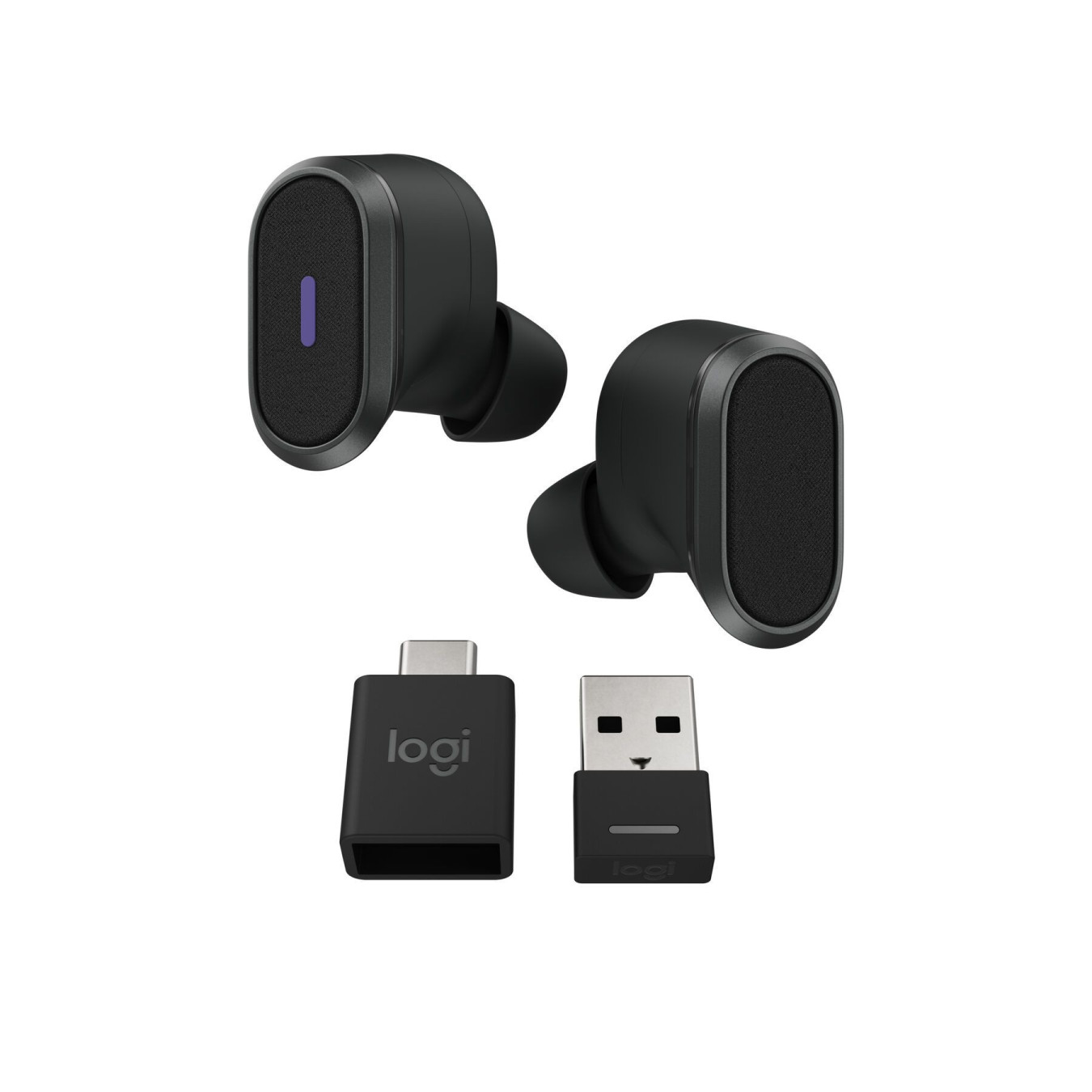 Logitech Zone True Wireless Earbuds - 985-001082 - Graphite, In-ear, Hybrid ANC, Bluetooth 5.0