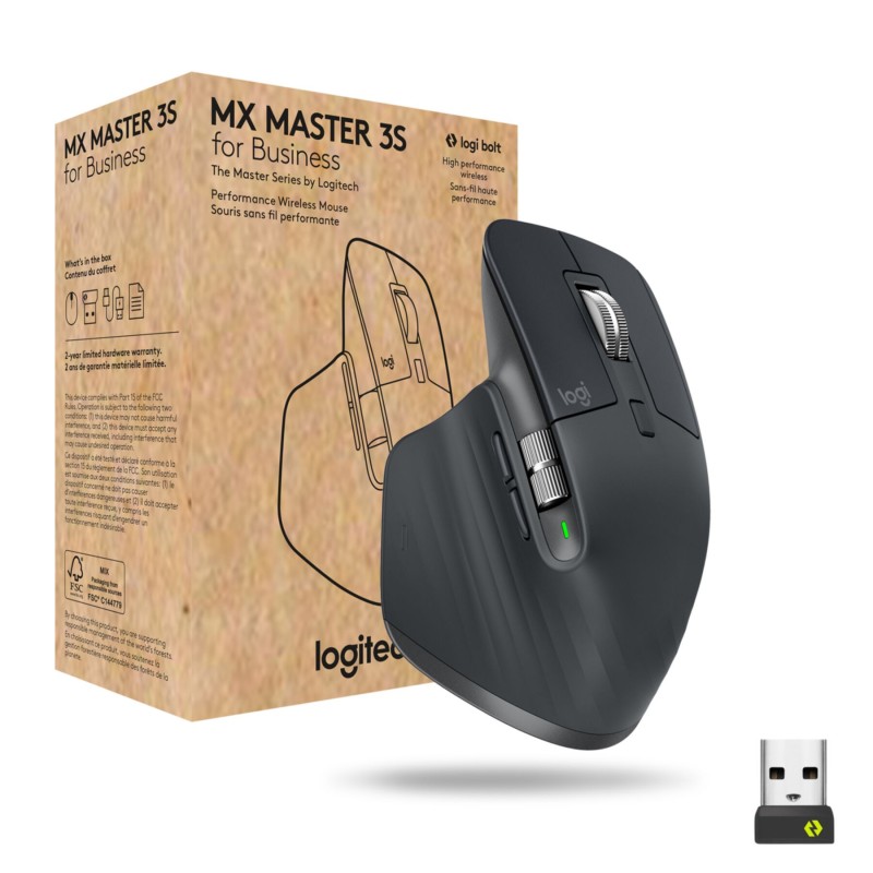Logitech MX Master 3S 910-006582 Graphite Wireless Mouse 8000 DPI Ergonomic (Boxed) — Buy in Cyprus with Fast Delivery