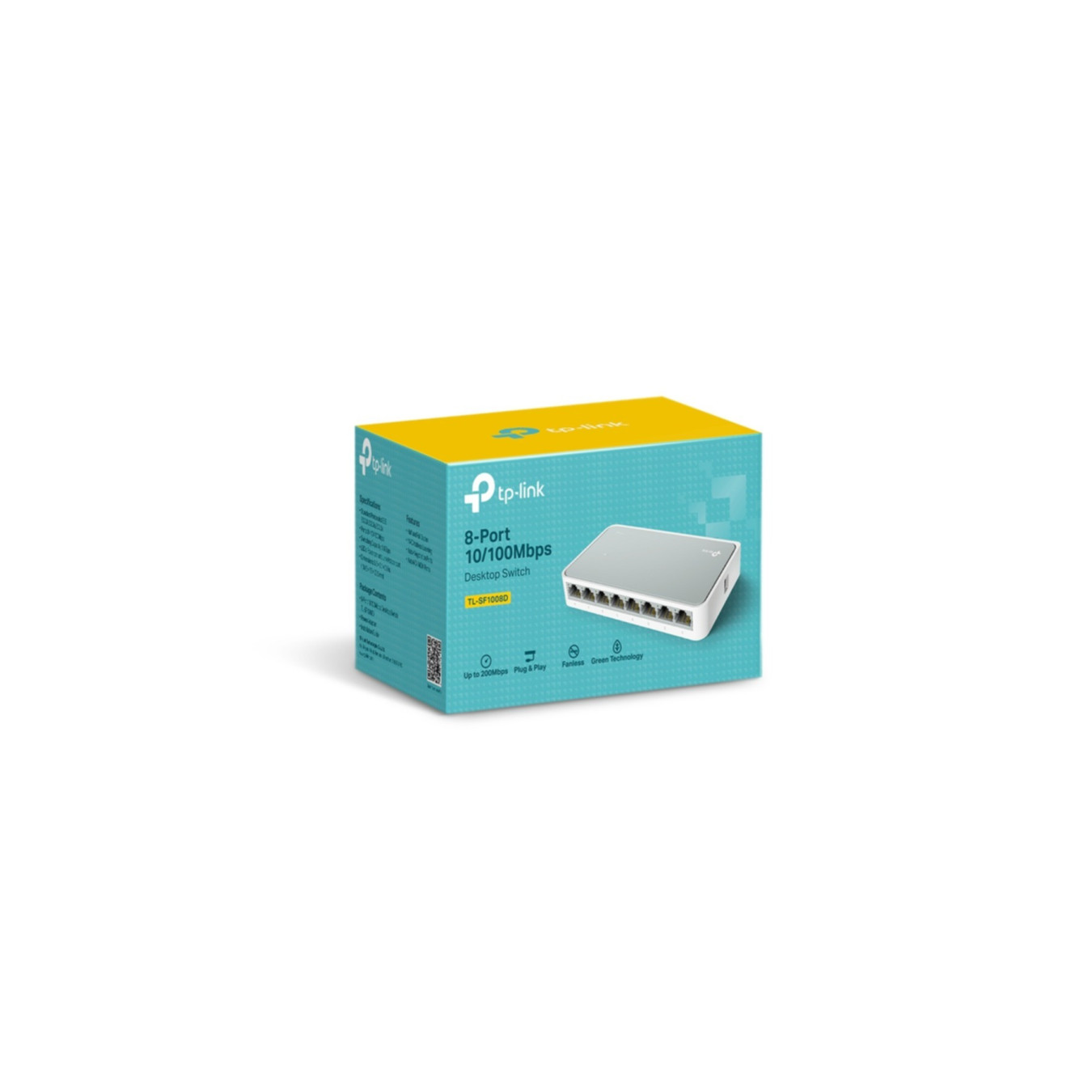 TP-Link TL-SF1008D Mini Desktop 8-Port Fast Ethernet Switch - White, Unmanaged, 10/100 Mbps — Buy in Cyprus with Fast Delivery
