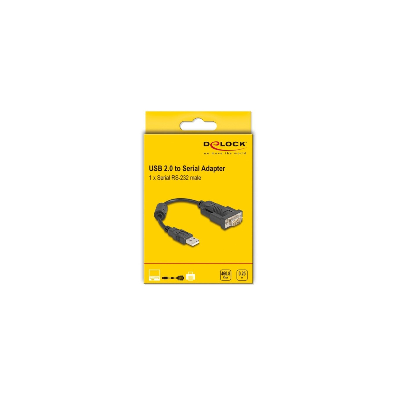 USB 2.0 adapter, USB-A male to serial RS-232 male — Buy in Cyprus with Fast Delivery