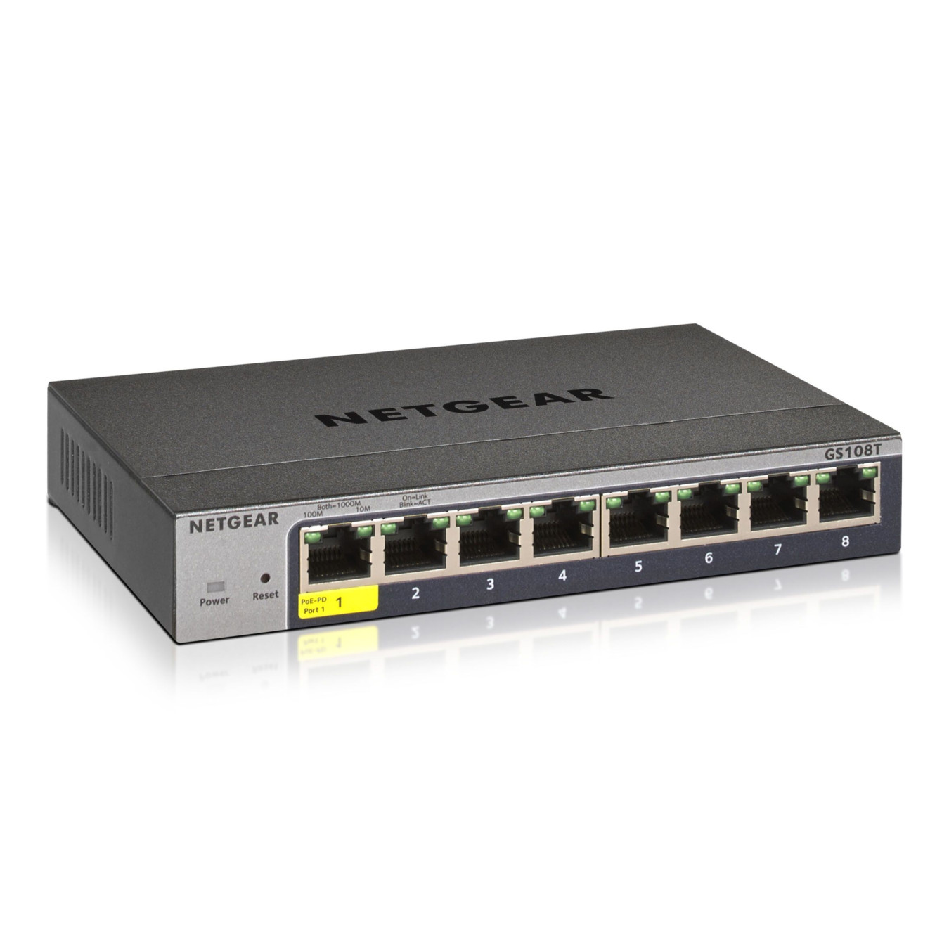 NETGEAR 8-Port Gigabit Smart Managed Switch - GS108T-300PES - Fanless Desktop/Wall-Mount — Buy in Cyprus with Fast Delivery
