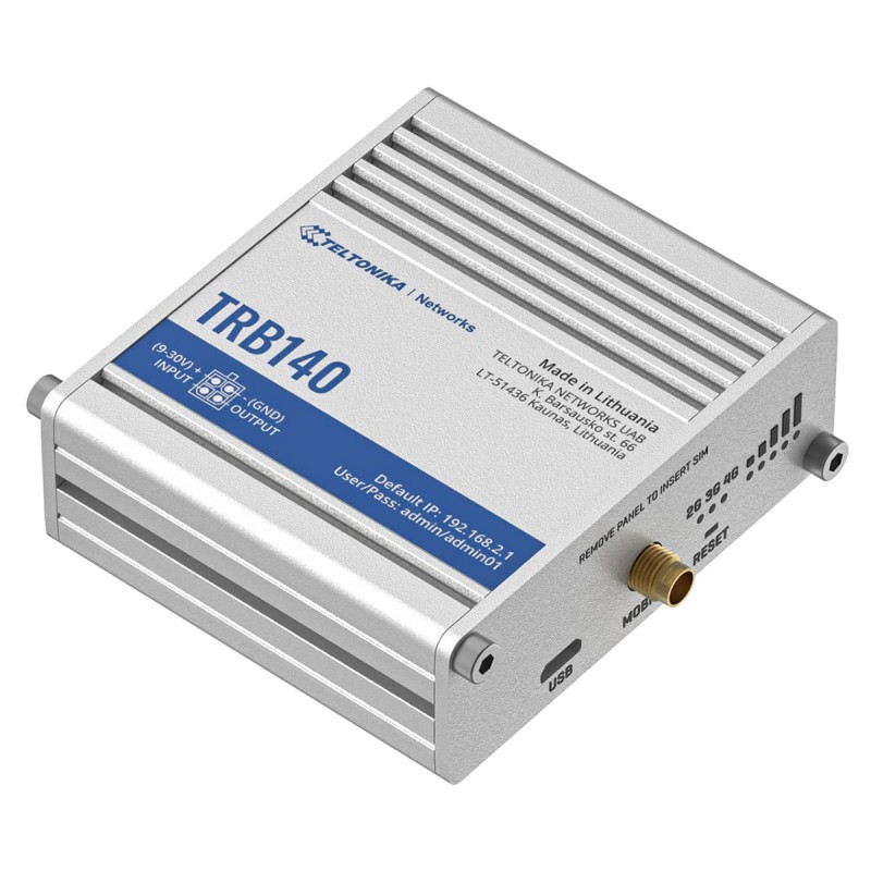 Buy Teltonika TRB140 Gateway - Grey, 128MB RAM / 512MB Flash, 1.2 GHz CPU in Cyprus, Nicosia, Limassol, Larnaka, Pafos