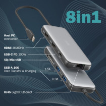 8 Port USB-C Docking Station, Dockingstation — Buy in Cyprus with Fast Delivery