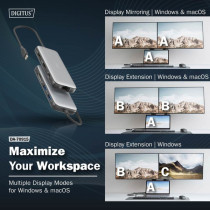 8 Port USB-C Docking Station, Dockingstation — Buy in Cyprus with Fast Delivery