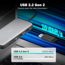 8 Port USB-C Docking Station, Dockingstation — Buy in Cyprus with Fast Delivery