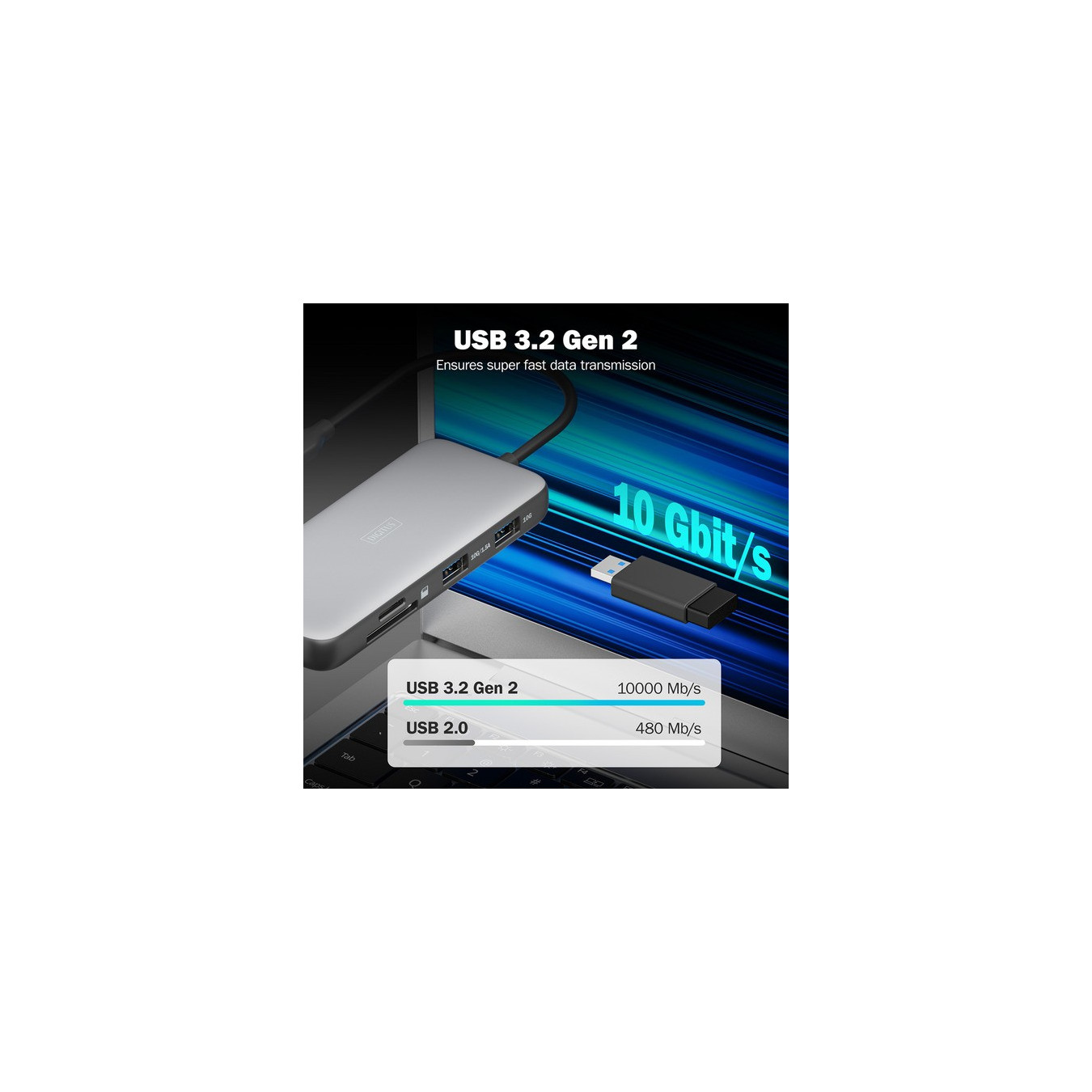 8 Port USB-C Docking Station, Dockingstation — Buy in Cyprus with Fast Delivery