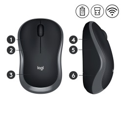 Buy Logitech M185 - 910-002238 - Wireless Ambidextrous Mouse, Grey, 1000 DPI, 2.... in Cyprus, Nicosia, Limassol, Larnaka, Pafos