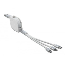 USB Aufrollladekabel, USB-A to Micro-USB + USB-C + Lightning — Buy in Cyprus with Fast Delivery