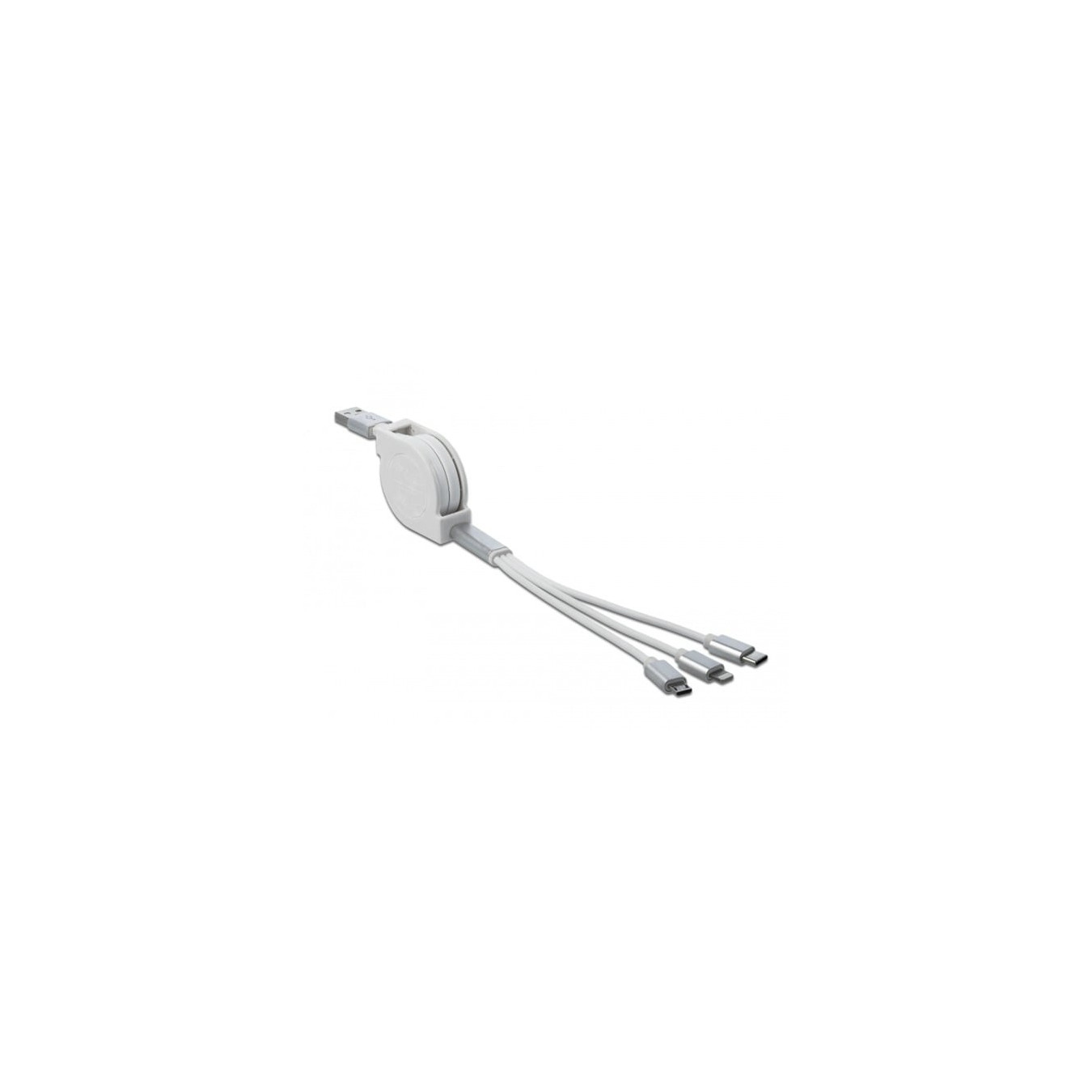 USB Aufrollladekabel, USB-A to Micro-USB + USB-C + Lightning — Buy in Cyprus with Fast Delivery