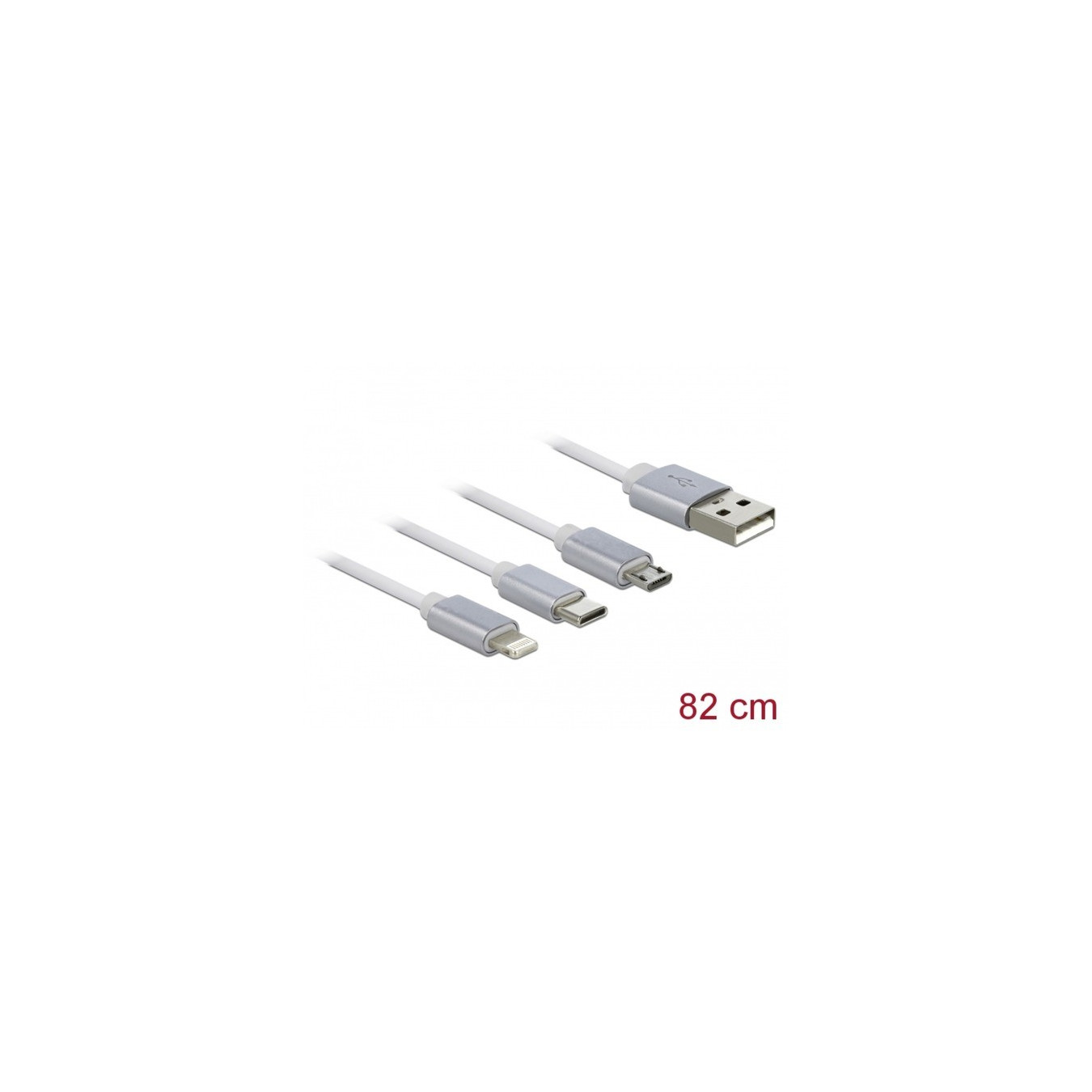USB Aufrollladekabel, USB-A to Micro-USB + USB-C + Lightning — Buy in Cyprus with Fast Delivery