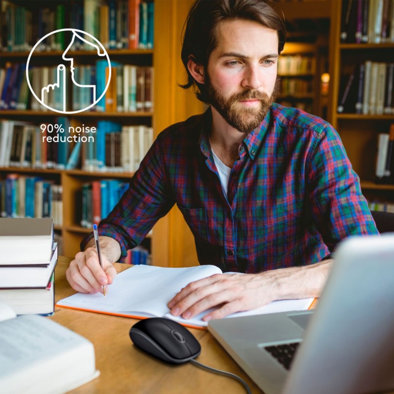 Buy Logitech M110 Silent Mouse - 910-005508 - Black, Wired USB Type-A, Ambidextr... in Cyprus, Nicosia, Limassol, Larnaka, Pafos