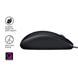 Buy Logitech M110 Silent Mouse - 910-005508 - Black, Wired USB Type-A, Ambidextr... in Cyprus, Nicosia, Limassol, Larnaka, Pafos