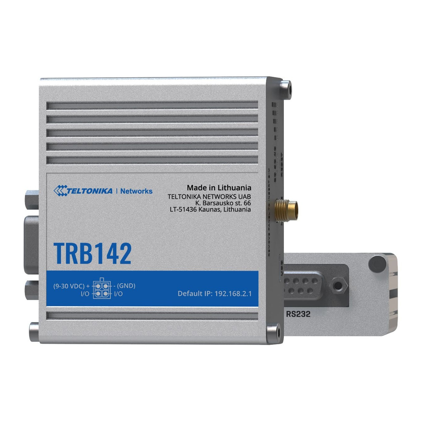 Teltonika TRB142 Gateway - 1200 MHz CPU, Grey, Cat1 Cellular, RS-232, USB 2.0, 9–30V DC — Buy in Cyprus with Fast Delivery