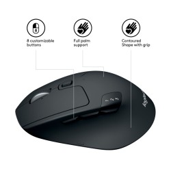 Logitech M720 Triathlon Wireless Mouse - Black, Right-Hand, 2.4GHz + Bluetooth (Blister) — Buy in Cyprus with Fast Delivery