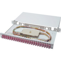Fiber optic splice box, 1U, equipped, 24x SC DX, OM4 — Buy in Cyprus with Fast Delivery