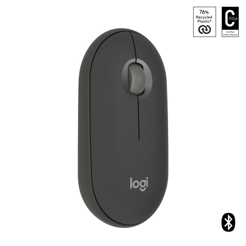 Logitech Pebble M350s Wireless Mouse - 910-007015 - Graphite Silent BT/2.4GHz Ambidextrous (Boxed)