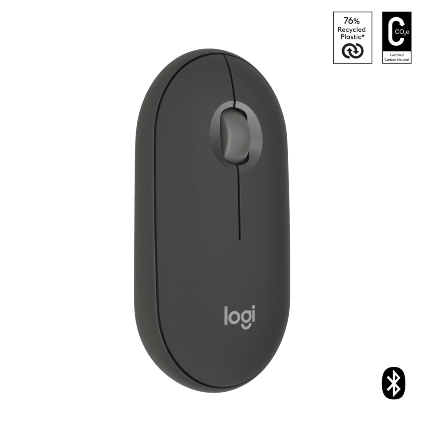 Logitech Pebble M350s Wireless Mouse - 910-007015 - Graphite Silent BT/2.4GHz Ambidextrous (Boxed)
